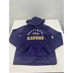 Baltimore Ravens Girls L 10/12 NFL Team Apparel Purple Hoodie Pullover